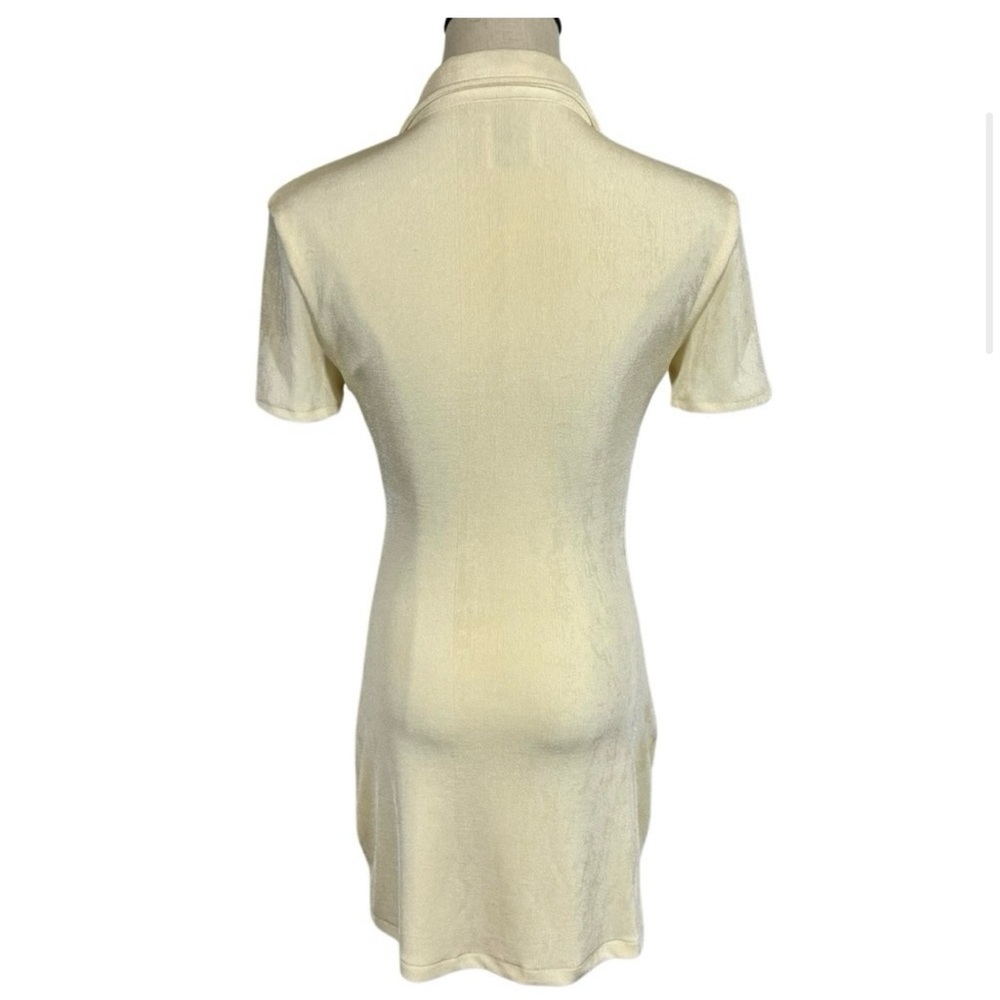With Jean size small cream dress! In great condition